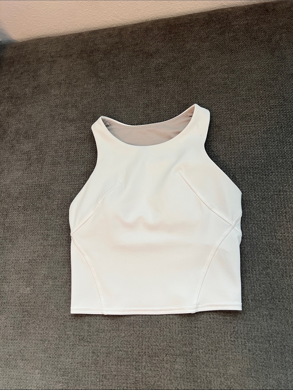 lululemon athletica White High-Neck Crop Tank